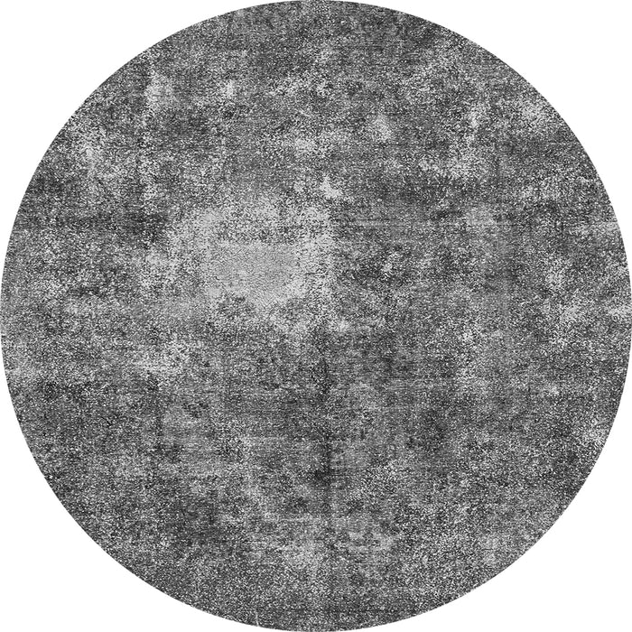 Round Oriental Gray Traditional Rug, abs591gry