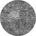 Round Oriental Gray Traditional Rug, abs591gry