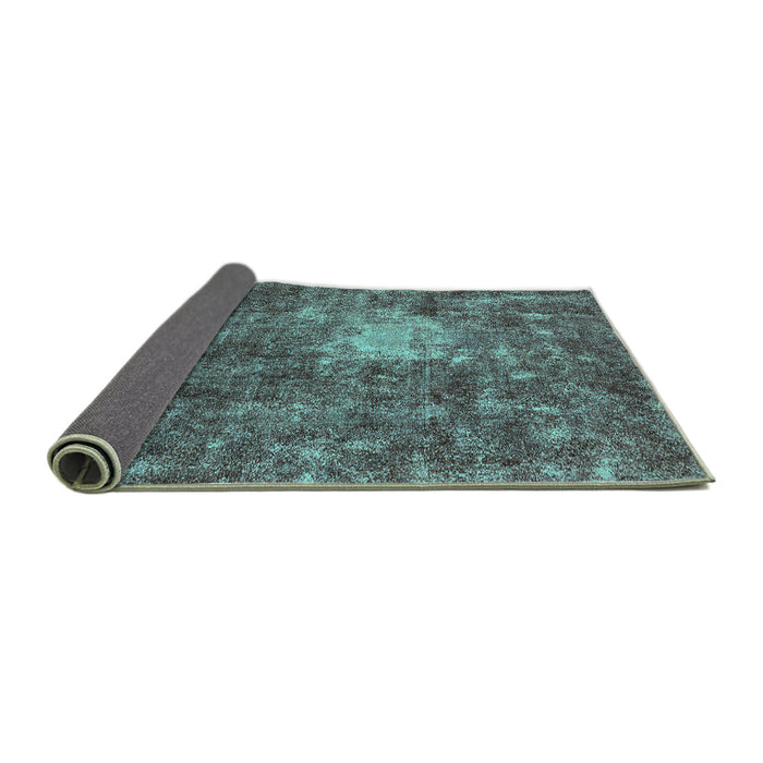 Sideview of Oriental Turquoise Traditional Rug, abs591turq