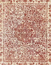 Machine Washable Abstract Red Rug, wshabs592