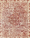 Machine Washable Abstract Red Rug, wshabs592