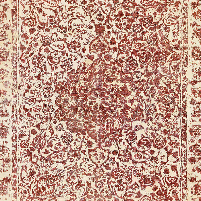 Machine Washable Abstract Red Rug, wshabs592