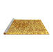 Sideview of Machine Washable Abstract Yellow Modern Rug, wshabs592yw