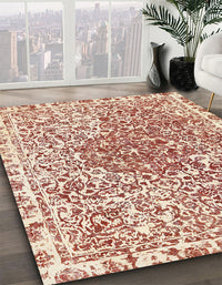 Abstract Red Modern Rug, abs592