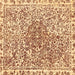 Square Abstract Brown Modern Rug, abs592brn