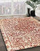 Abstract Red Modern Rug in Family Room, abs592