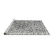 Sideview of Machine Washable Abstract Gray Modern Rug, wshabs592gry