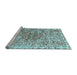 Sideview of Machine Washable Abstract Light Blue Modern Rug, wshabs592lblu