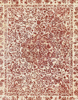 Abstract Red Modern Rug, abs592