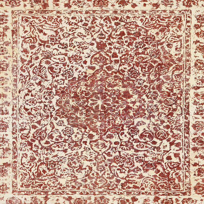 Square Abstract Red Modern Rug, abs592