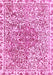 Machine Washable Abstract Pink Modern Rug, wshabs592pnk