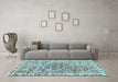 Machine Washable Abstract Light Blue Modern Rug in a Living Room, wshabs592lblu