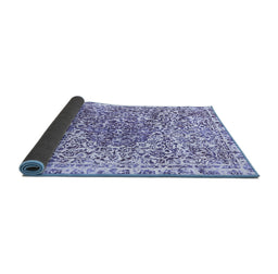 Sideview of Abstract Blue Modern Rug, abs592blu