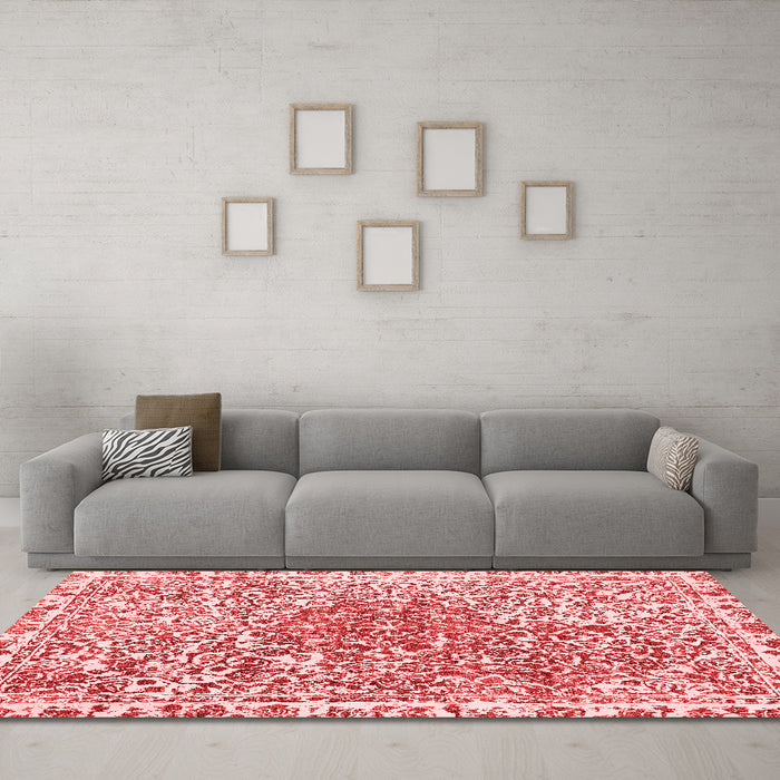 Modern Red Washable Rugs