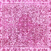 Square Abstract Pink Modern Rug, abs592pnk