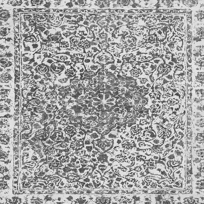 Square Abstract Gray Modern Rug, abs592gry