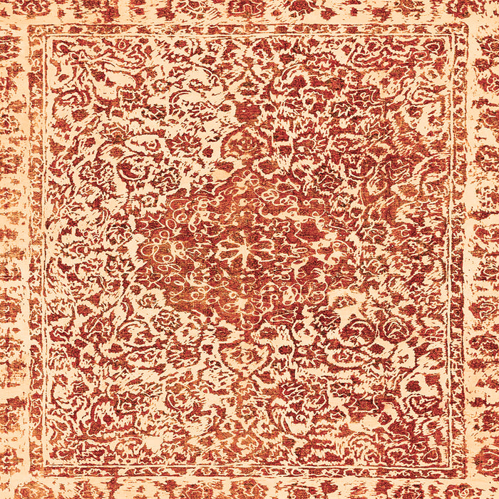 Square Abstract Orange Modern Rug, abs592org