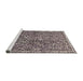 Sideview of Machine Washable Abstract Purple Rug, wshabs593