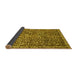 Sideview of Abstract Yellow Modern Rug, abs593yw