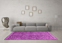 Machine Washable Abstract Pink Modern Rug, wshabs593pnk