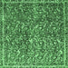 Square Abstract Emerald Green Modern Rug, abs593emgrn