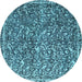 Round Abstract Light Blue Modern Rug, abs593lblu