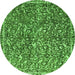 Round Machine Washable Abstract Green Modern Area Rugs, wshabs593grn