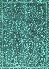 Abstract Turquoise Modern Rug, abs593turq