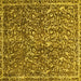 Square Abstract Yellow Modern Rug, abs593yw