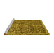 Sideview of Machine Washable Abstract Yellow Modern Rug, wshabs593yw