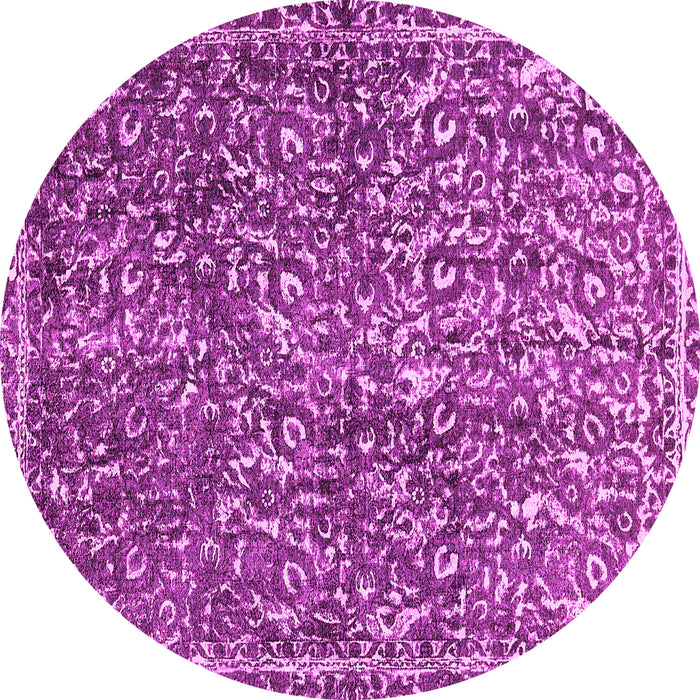 Round Machine Washable Abstract Pink Modern Rug, wshabs593pnk