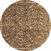 Round Machine Washable Abstract Brown Modern Rug, wshabs593brn