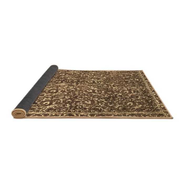 Sideview of Abstract Brown Modern Rug, abs593brn