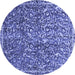 Round Machine Washable Abstract Blue Modern Rug, wshabs593blu