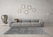 Machine Washable Abstract Gray Modern Rug in a Living Room,, wshabs593gry