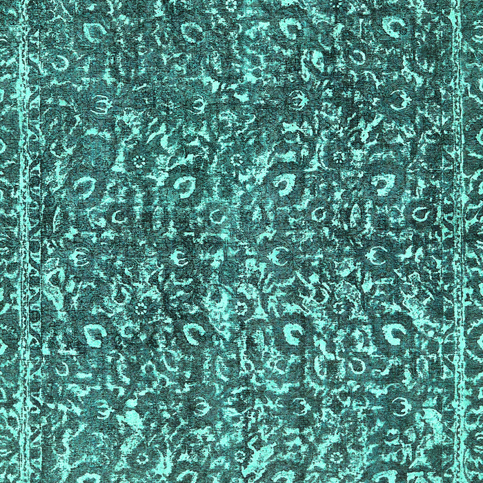 Machine Washable Abstract Turquoise Modern Area Rugs, wshabs593turq