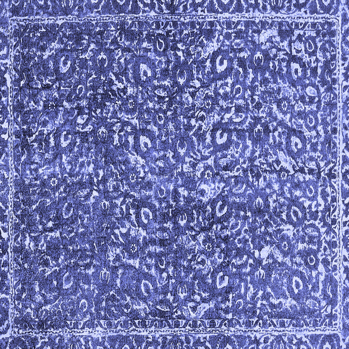 Square Abstract Blue Modern Rug, abs593blu