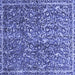 Square Abstract Blue Modern Rug, abs593blu