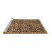 Sideview of Machine Washable Abstract Brown Modern Rug, wshabs593brn