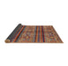 Sideview of Abstract Fire Brick Red Modern Rug, abs594