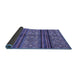 Sideview of Abstract Blue Modern Rug, abs594blu