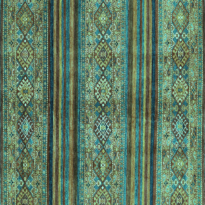 Square Machine Washable Abstract Turquoise Modern Area Rugs, wshabs594turq