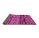 Sideview of Abstract Pink Modern Rug, abs594pnk