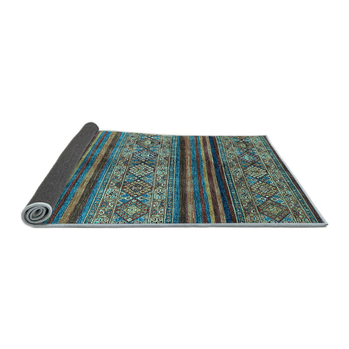 Sideview of Abstract Light Blue Modern Rug, abs594lblu