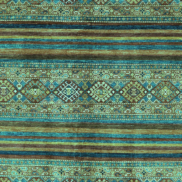 Machine Washable Abstract Turquoise Modern Area Rugs, wshabs594turq