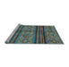 Sideview of Machine Washable Abstract Light Blue Modern Rug, wshabs594lblu