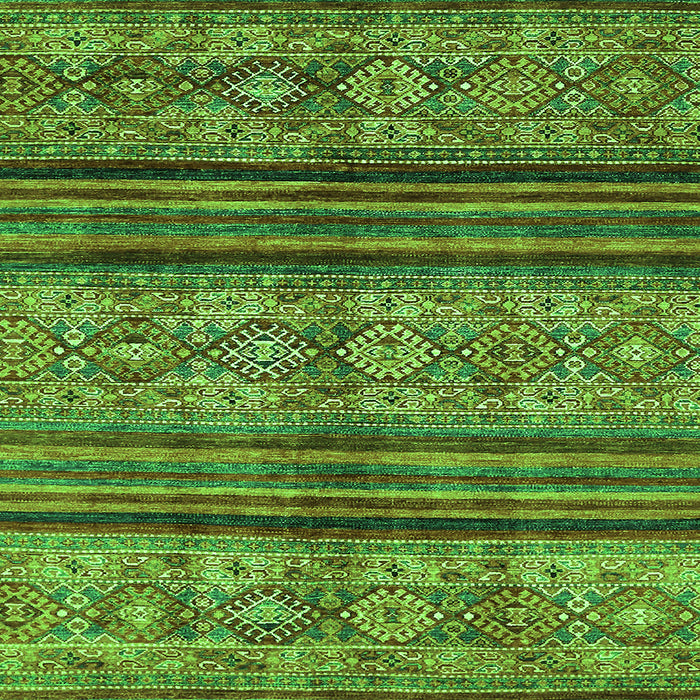 Square Machine Washable Abstract Green Modern Area Rugs, wshabs594grn