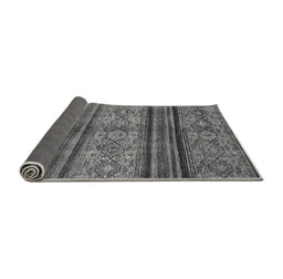 Sideview of Abstract Gray Modern Rug, abs594gry