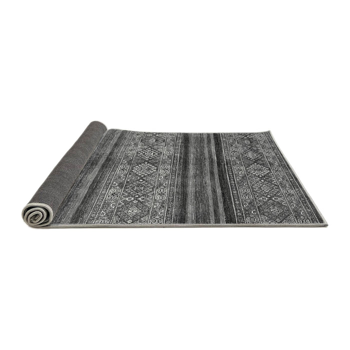 Sideview of Abstract Gray Modern Rug, abs594gry