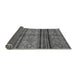 Sideview of Abstract Gray Modern Rug, abs594gry